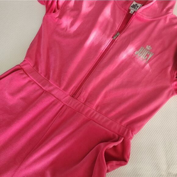 Juicy Couture jumpsuit hoddied velour side pockets - Picture 10 of 15